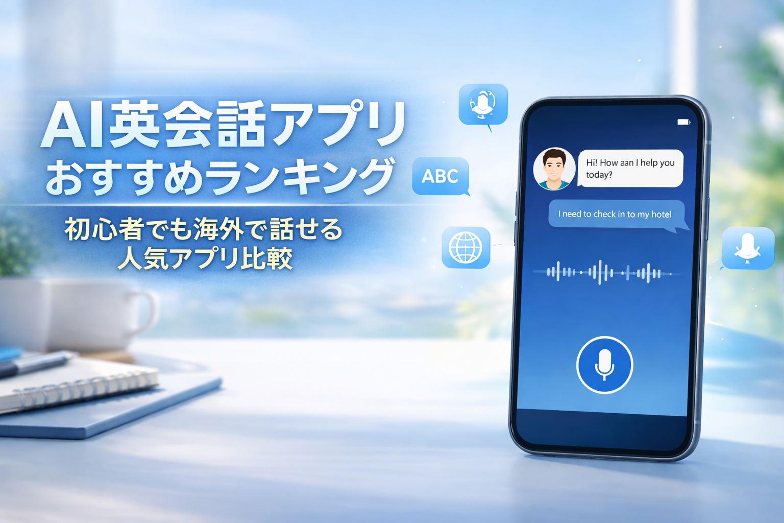 AI英会話アプリおすすめランキング｜初心者でも海外で話せる人気アプリ比較