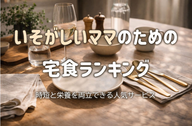 忙しいママのための宅食ランキング｜時短と栄養を両立できる人気サービスを徹底比較