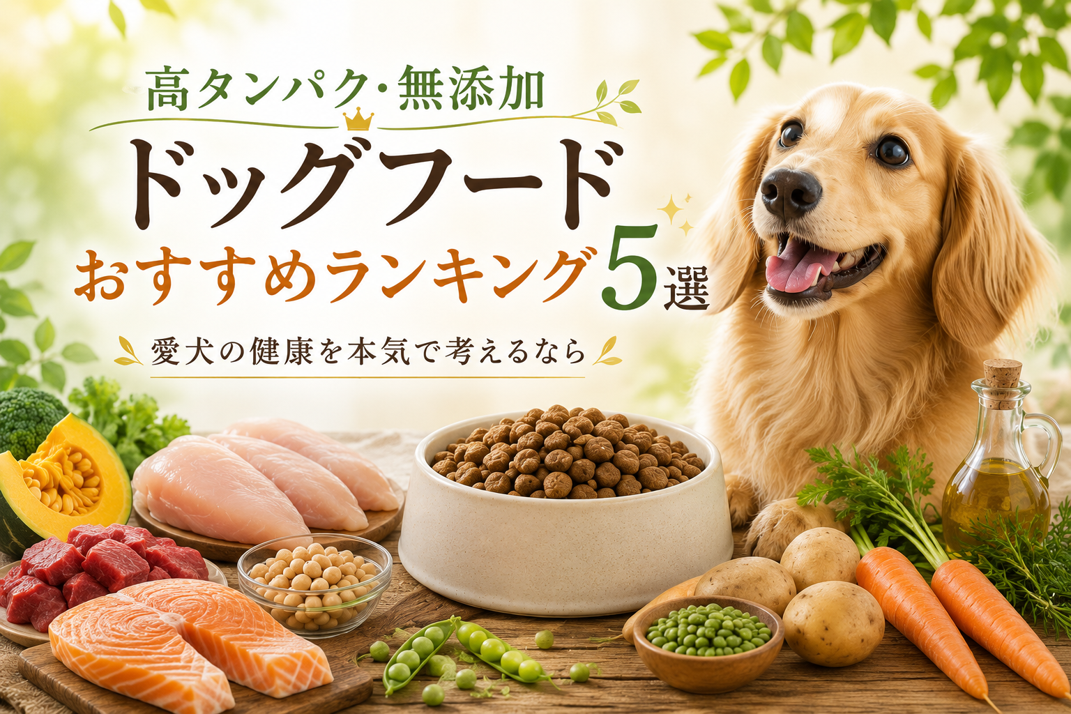 高タンパク・無添加ドッグフードおすすめランキング5選｜愛犬の健康を本気で考えるなら